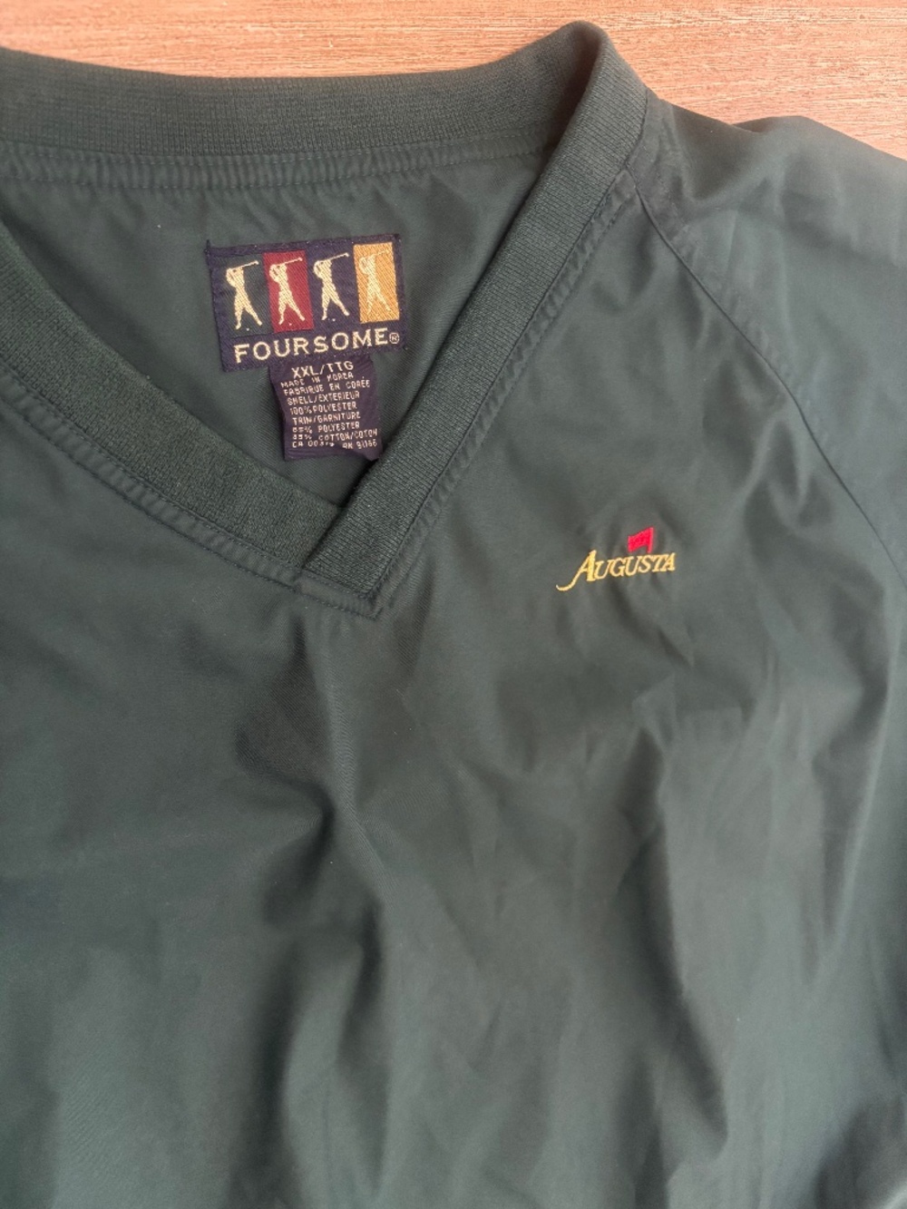 Vintage Foursome Augusta Golf Pullover Windshirt Men XXL Green Golf-Core 90s - Picture 1 of 9